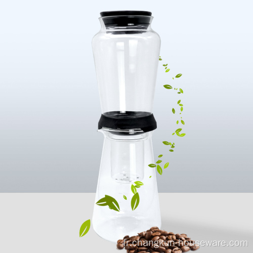 Cafetière glacée à la main en verre de 400 ml